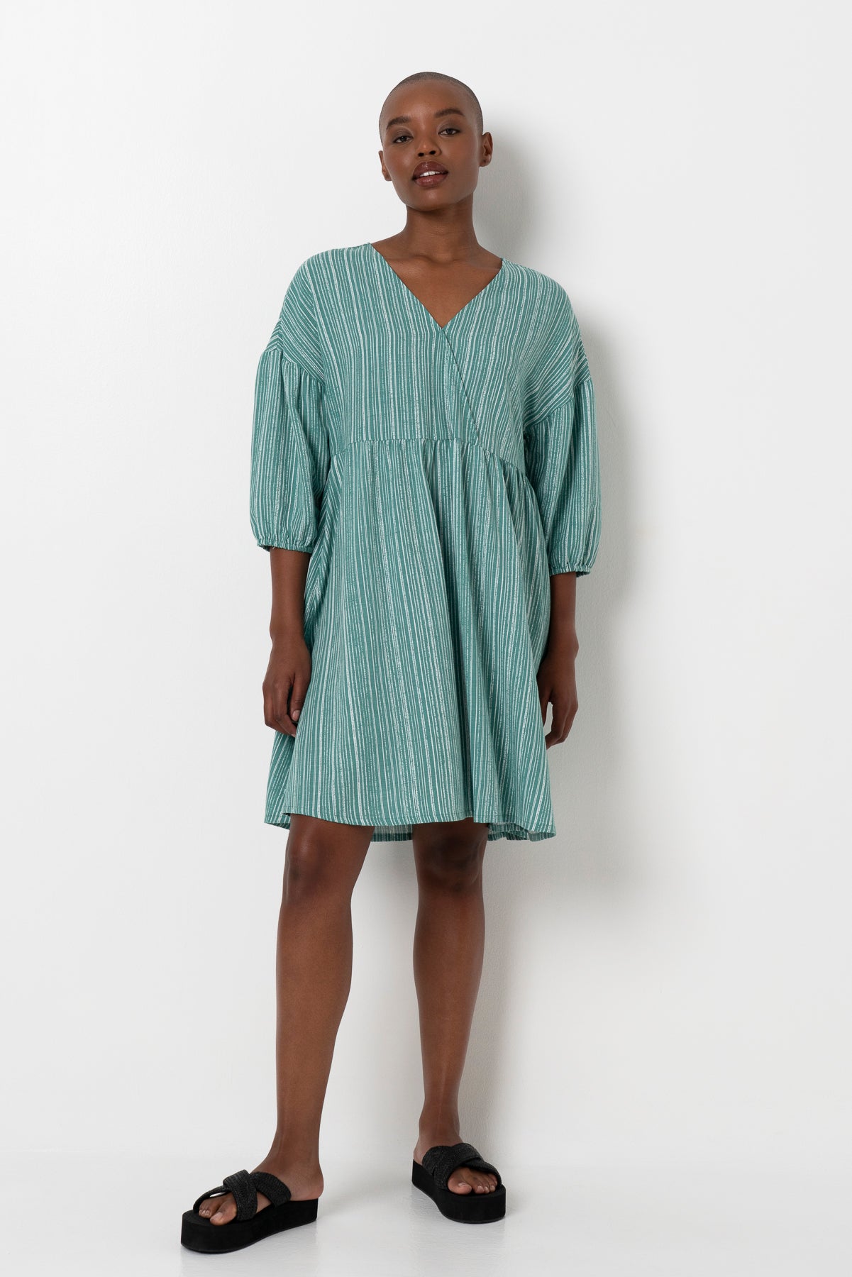Bubble Relaxed Dress _ 165760 _ Green