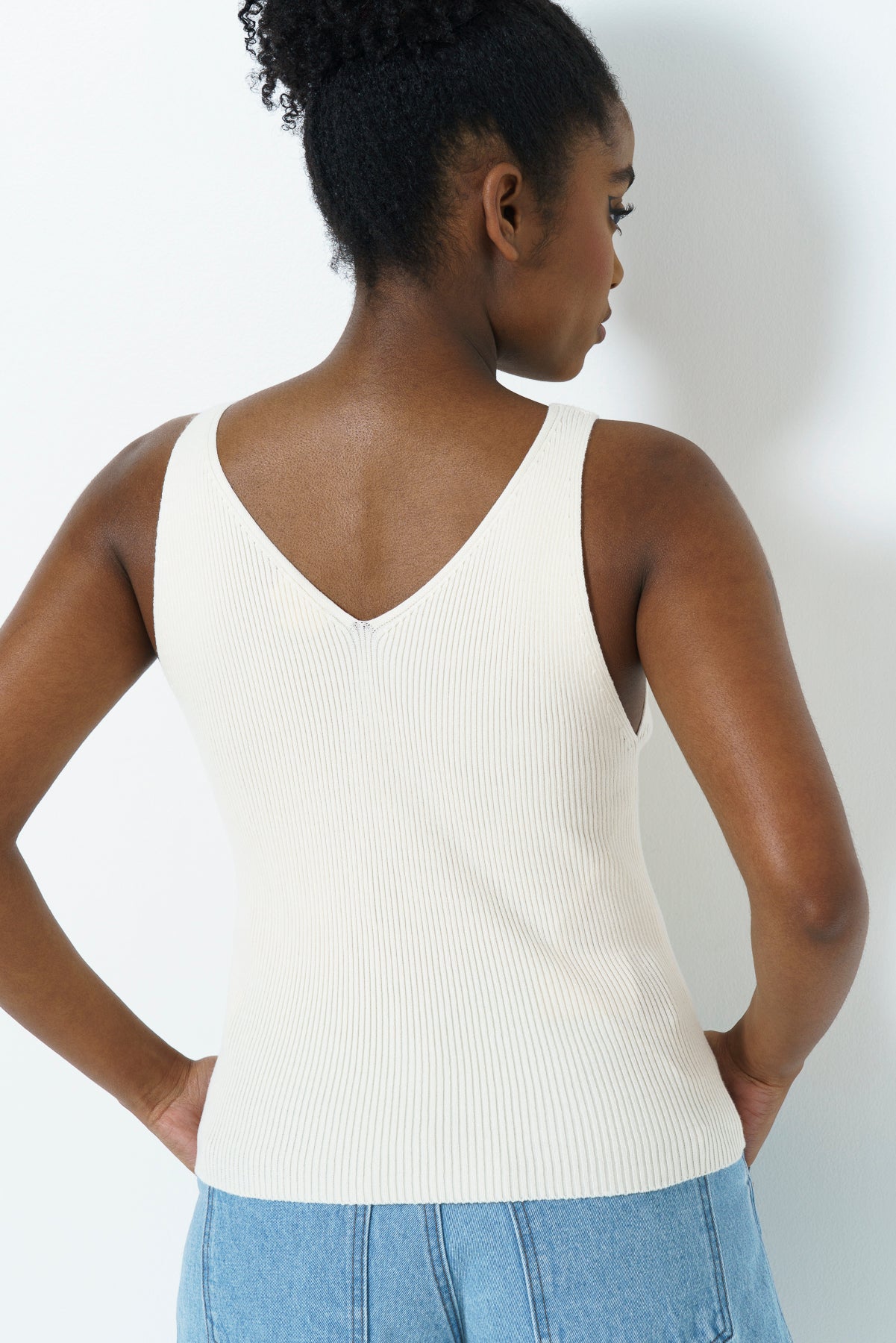 Knit Strappy Tank _ 163524 _ Milk