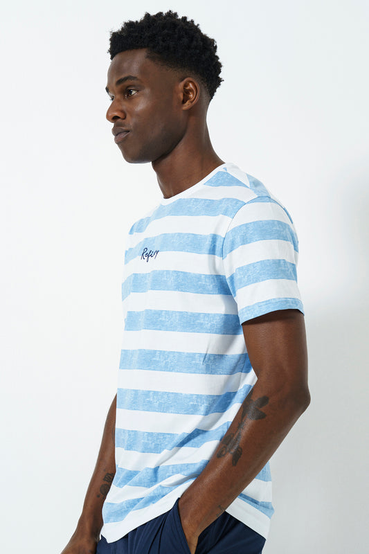Stripe T-Shirt _ 166200 _ Blue