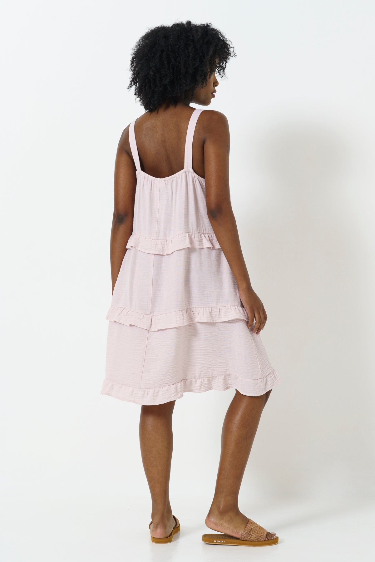Relaxed Tiered Dress _ 165759 _ Pale Pink