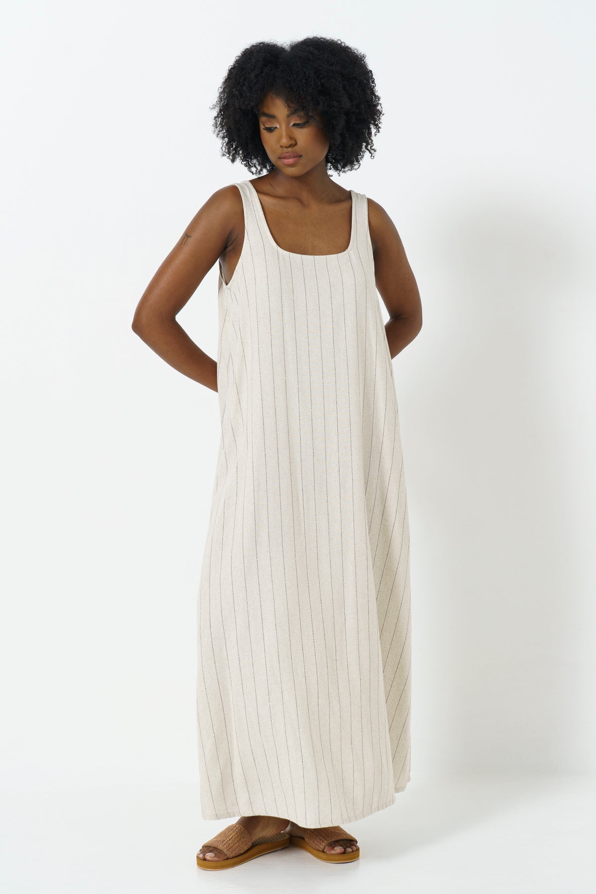 A-Line Dress _ 165776 _ Natural