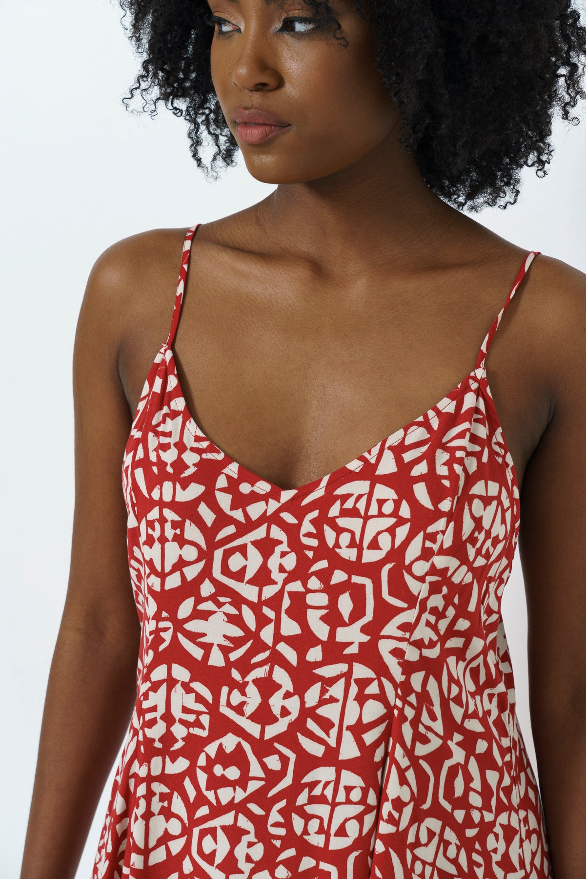 Panel Flare Dress _ 163485 _ Red