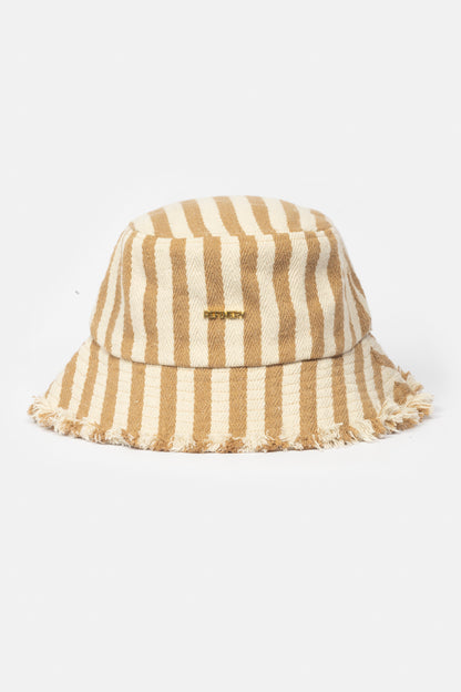 Stripe Bucket Hat _ 164928 _ Natural