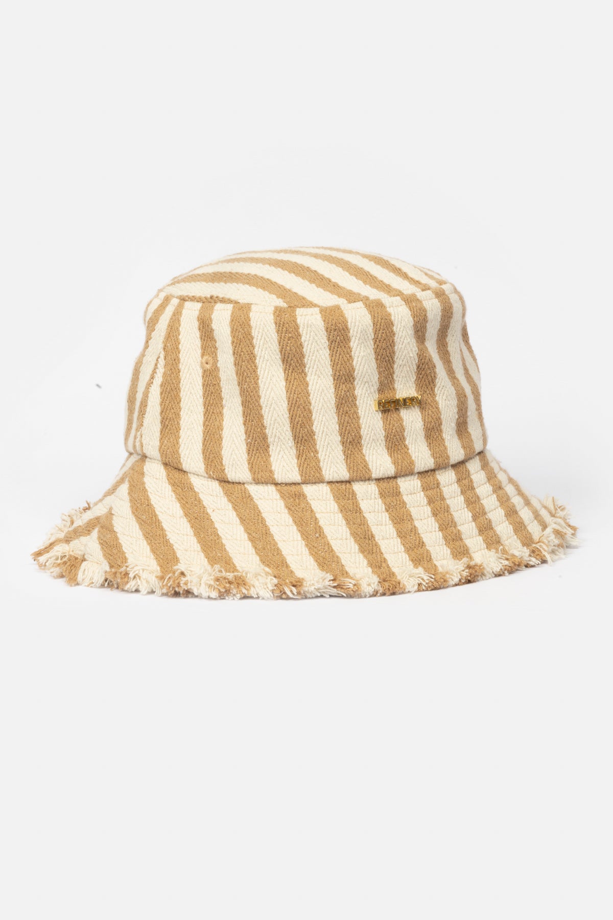 Stripe Bucket Hat _ 164928 _ Natural