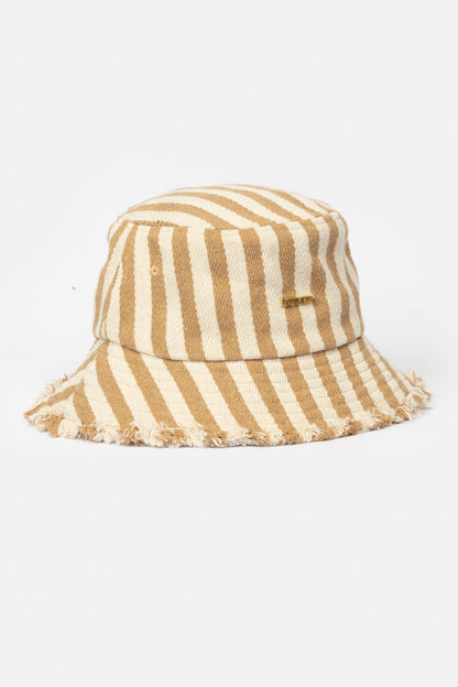 Stripe Bucket Hat _ 164928 _ Natural