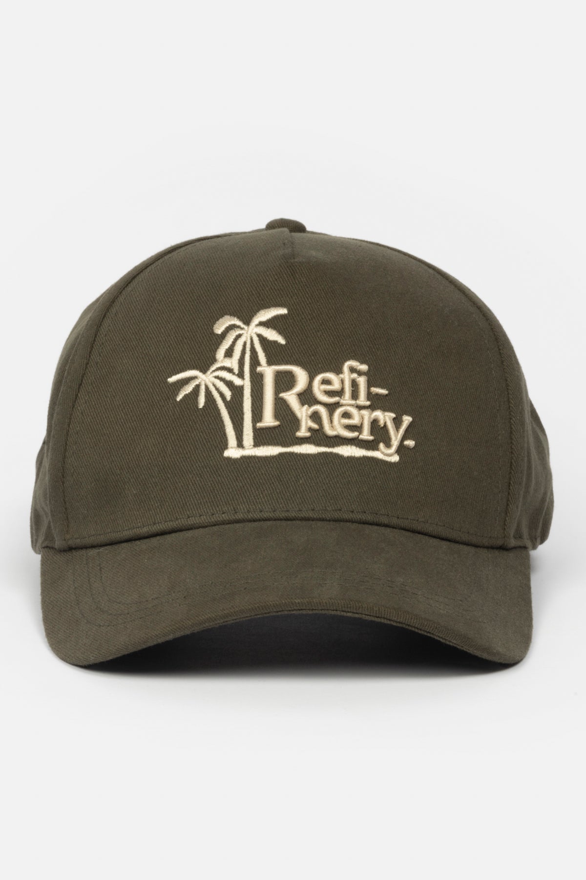 Palm Print Embroidery Cap _ 164942 _ Green