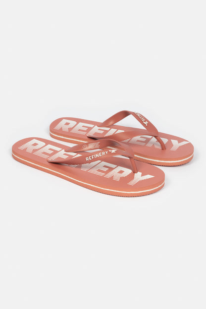 Stripe Print Flip Flop _ 165532 _ Red