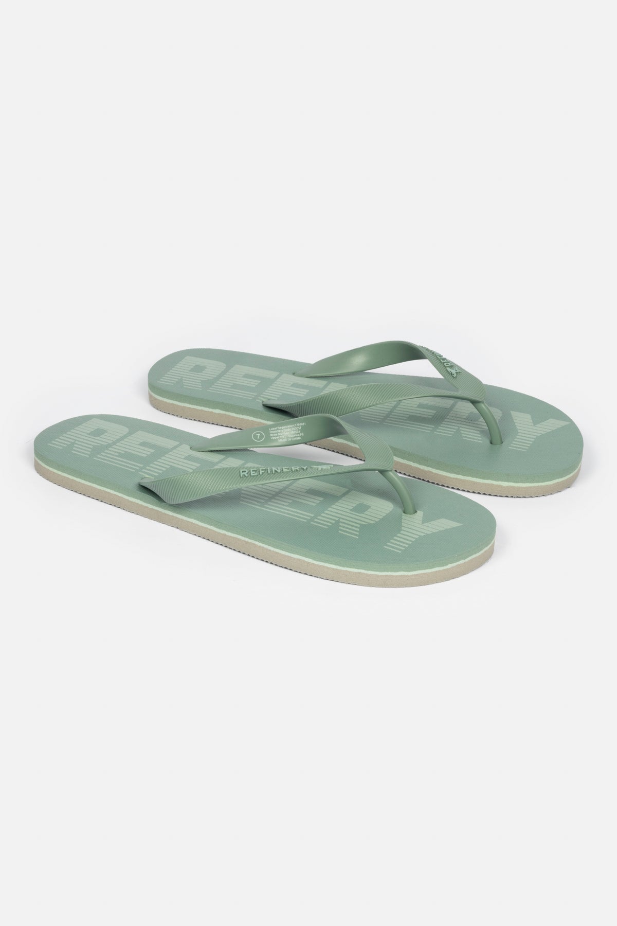 Stripe Print Flip Flop _ 165531 _ Green