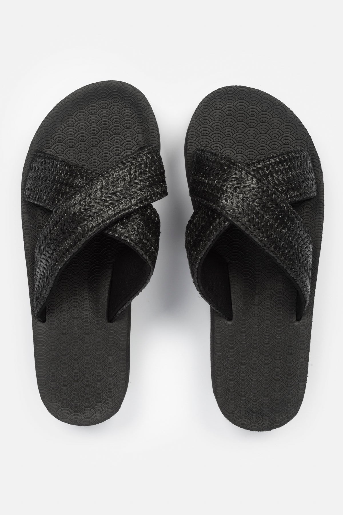 Raffia Sandal _ 164918 _ Black