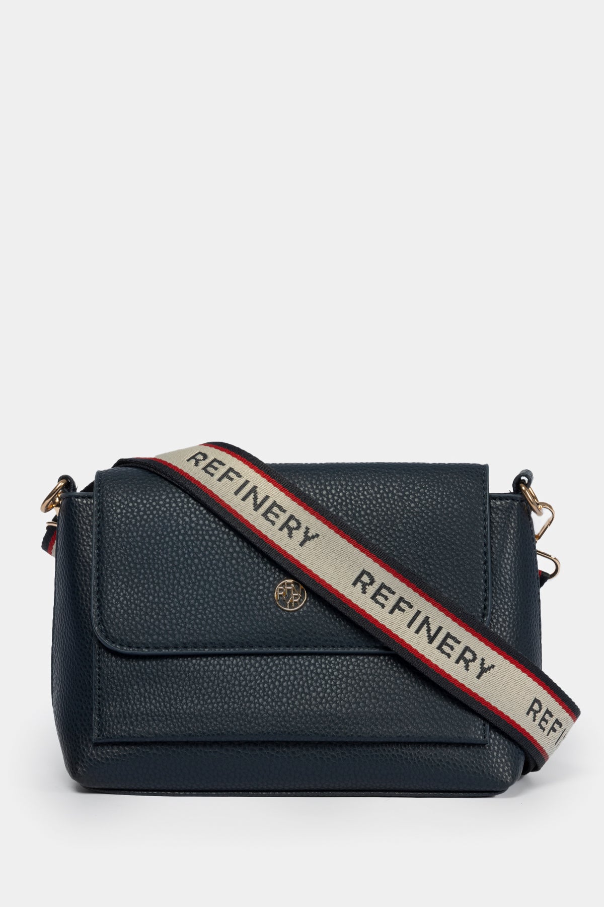 Saffianno Fold Over Handbag _ 165316 _ Navy