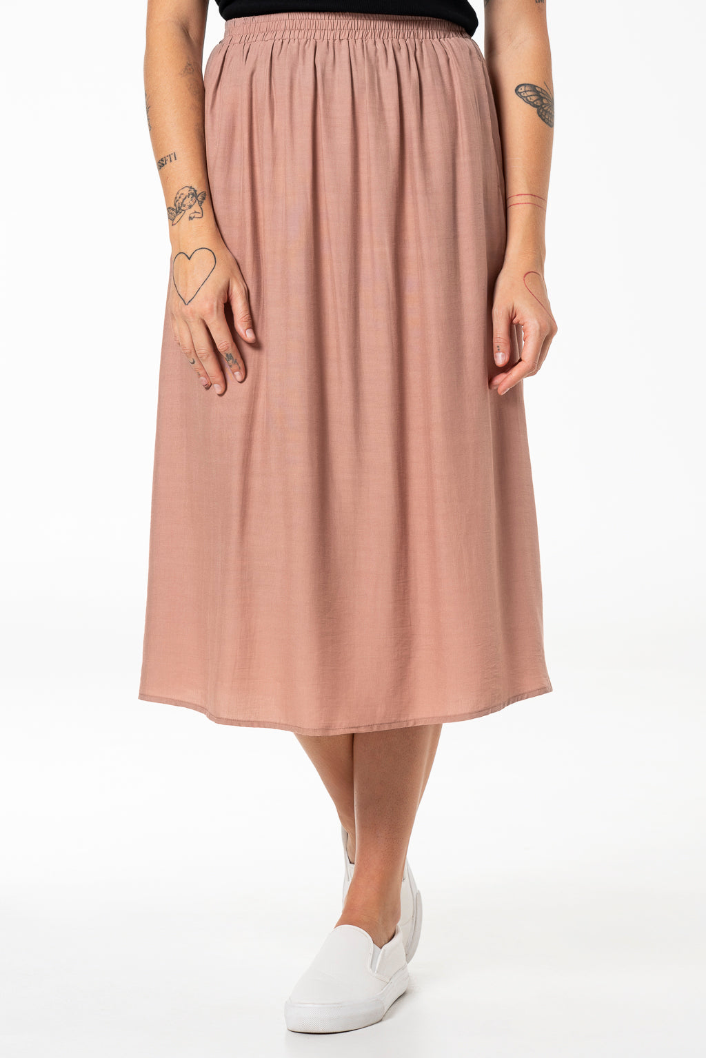 Flare Skirt _ 141286 _ Brown