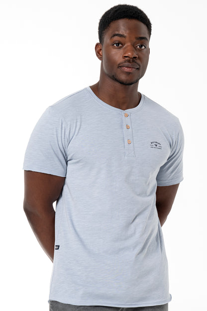 Henley T-Shirt _ 141367 _ Light Blue