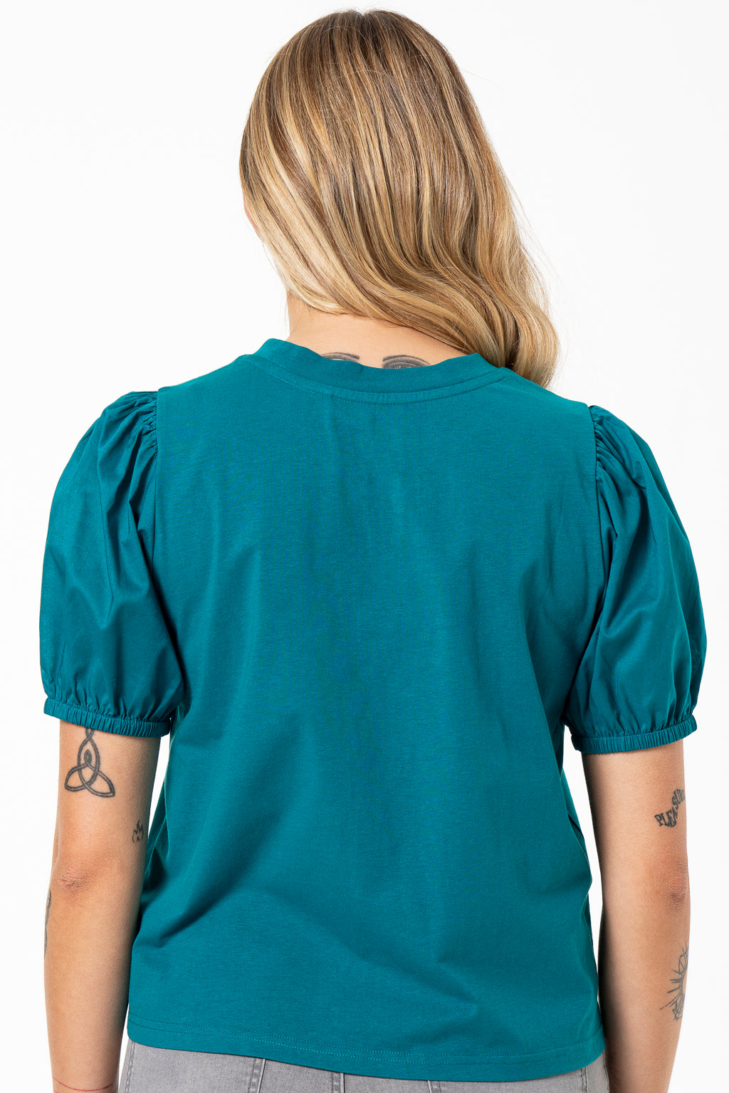 Puff Sleeve T-Shirt _ 141566 _ Green