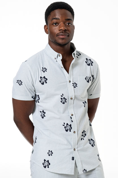 Printed Shirt _ 140189 _ Sage