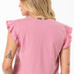 Frill T-Shirt _ 141584 _ Pink