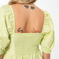 Puff Sleeve Poplin Dress _ 141417 _ Green