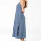 Chambray Slip Dress _ 141443 _ Light Blue