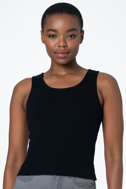 Ribbed Crop Tank _ 143375 _ Black