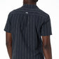 Textured Striped Shirt _ 141636 _ Black