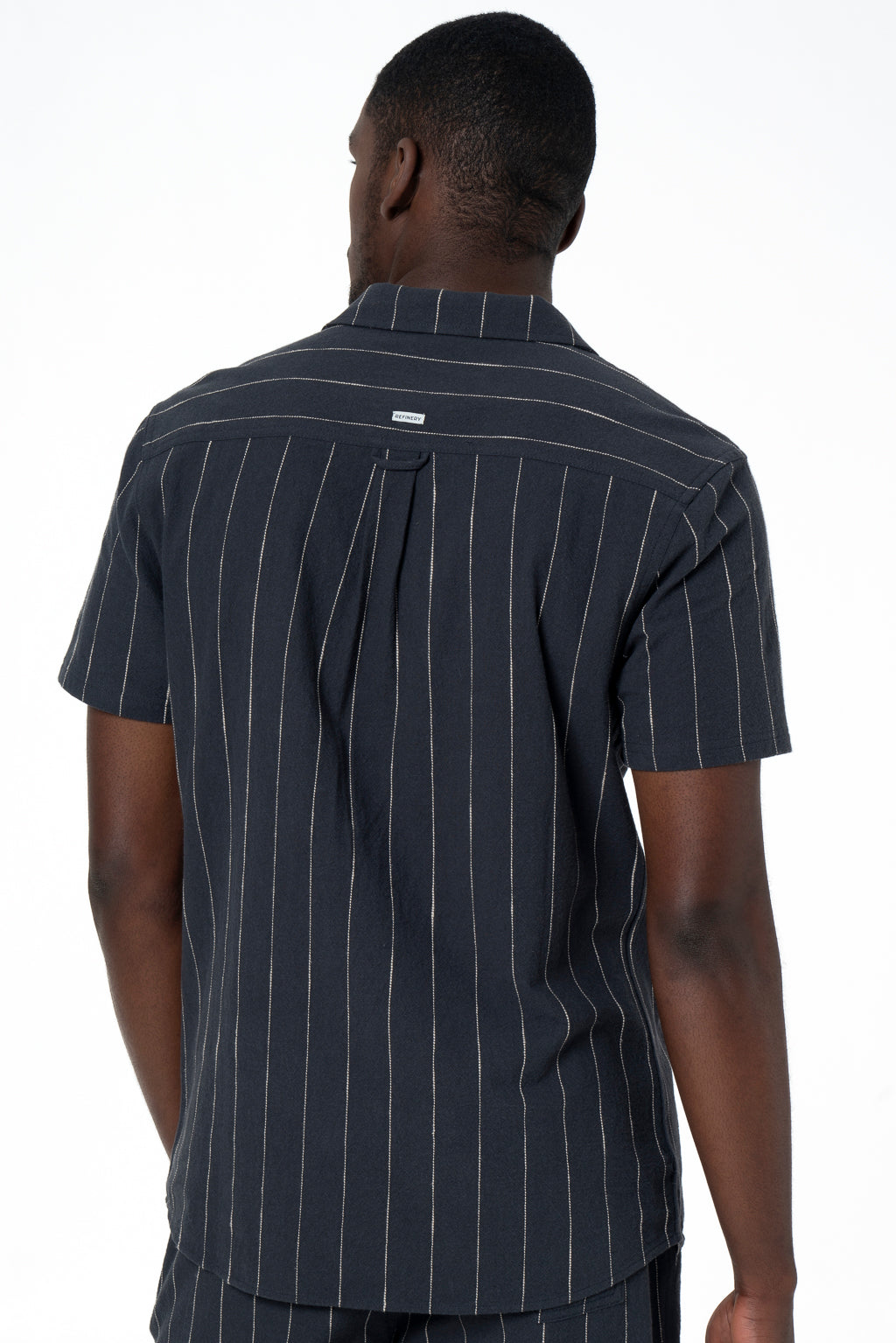 Textured Striped Shirt _ 141636 _ Black
