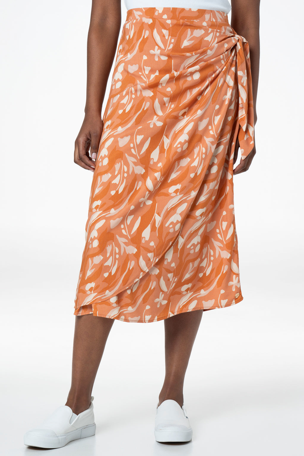 Column Skirt _ 148181 _ Orange