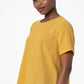 Boxy Textured Top _ 143364 _ Yellow