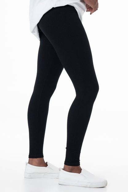 Ribbed Leggings _ 156542 _ Black