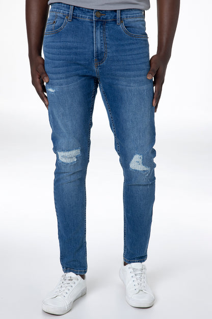 Rf10 Rip And Repair Skinny Denim Jeans _ 142682 _ Mid Wash