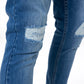 Rf10 Rip And Repair Skinny Denim Jeans _ 142682 _ Mid Wash