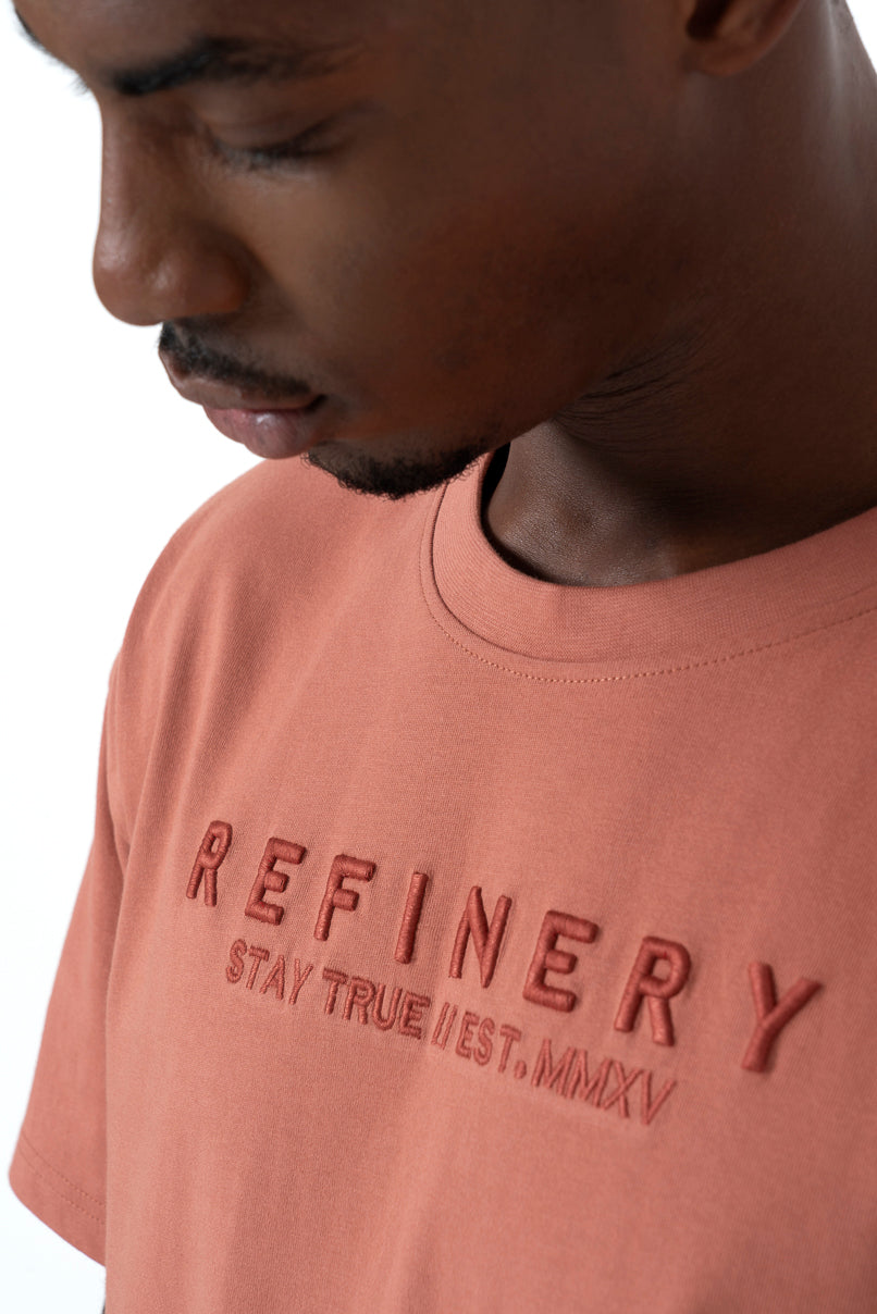 Embroidery T-Shirt _ 158812 _ Rust