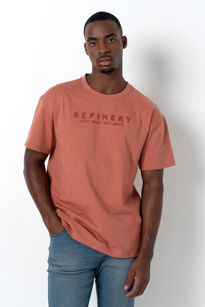Embroidery T-Shirt _ 158812 _ Rust