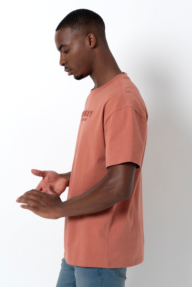 Embroidery T-Shirt _ 158812 _ Rust