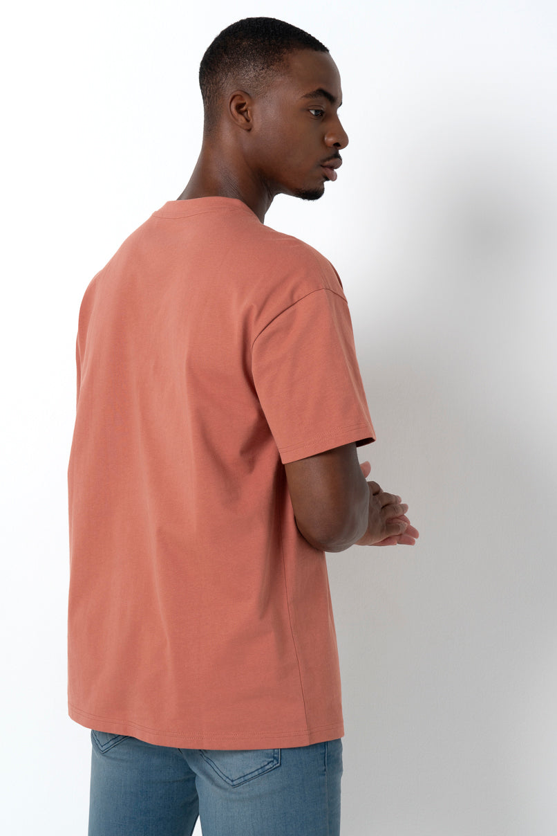 Embroidery T-Shirt _ 158812 _ Rust