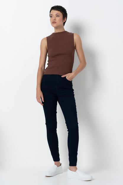 Rf09 Hi Waisted Skinny Jeans _ 157467 _ Dark Wash