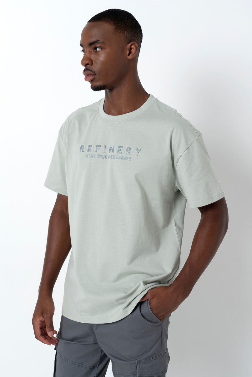 Embroidery T-Shirt _ 158812 _ Mint