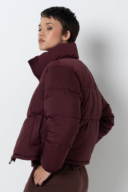 Quilted Puffer Jacket _ 157794 _ Burgundy