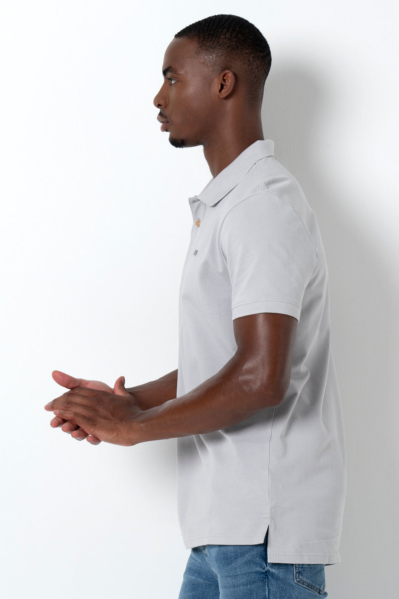 Pique Golfer _ 160838 _ Light Grey