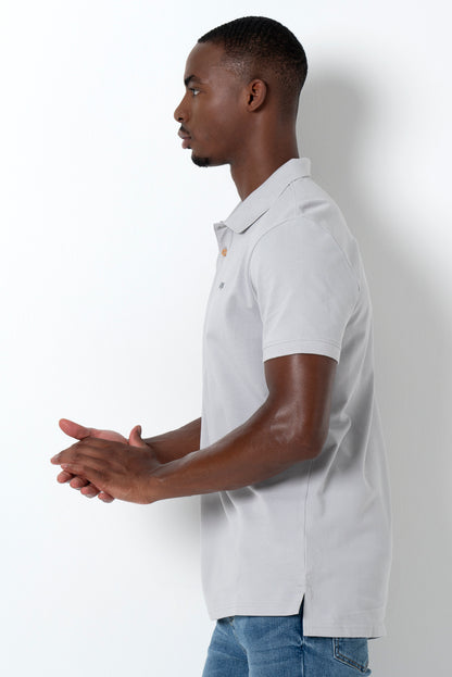 Pique Golfer _ 160838 _ Light Grey