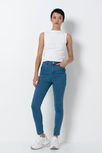 Rf09 Hi Waist Skinny Jean _ 157478 _ Mid Wash