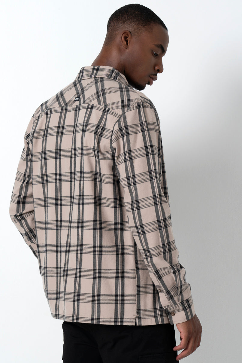 Check Shirt _ 157660 _ Taupe