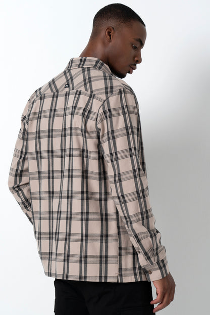 Check Shirt _ 157660 _ Taupe