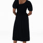 Shirred Bodice Dress _ 143563 _ Black