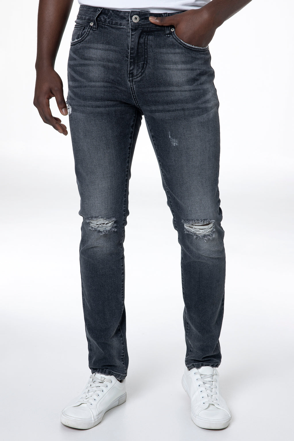 Rf02 Ripped Skinny Jeans _ 142681 _ Black Wash