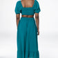 Cutout Detail Dress _ 143333 _ Teal