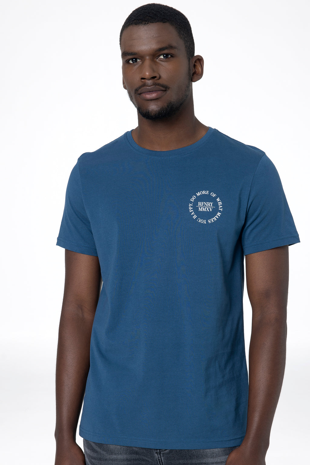 Branded T-Shirt _ 142518 _ Blue from REFINERY – Refinery