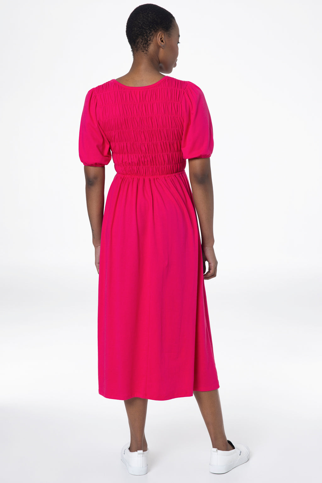 Midi Knit Dress _ 143343 _ Pink