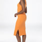 Ribbed Bodycon Dress _ 143278 _ Orange