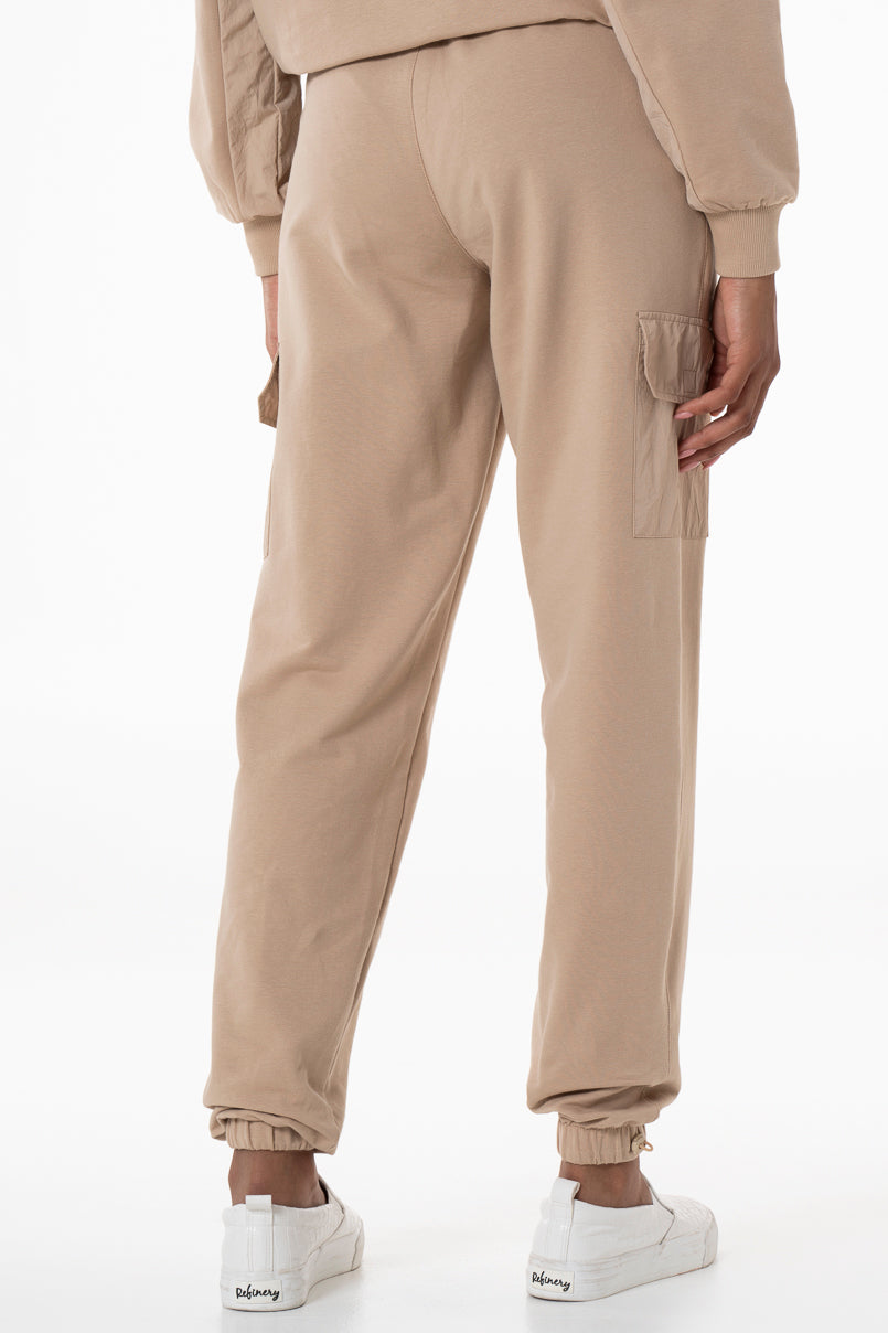 Cargo Fit Track Pants _ 144099 _ Stone