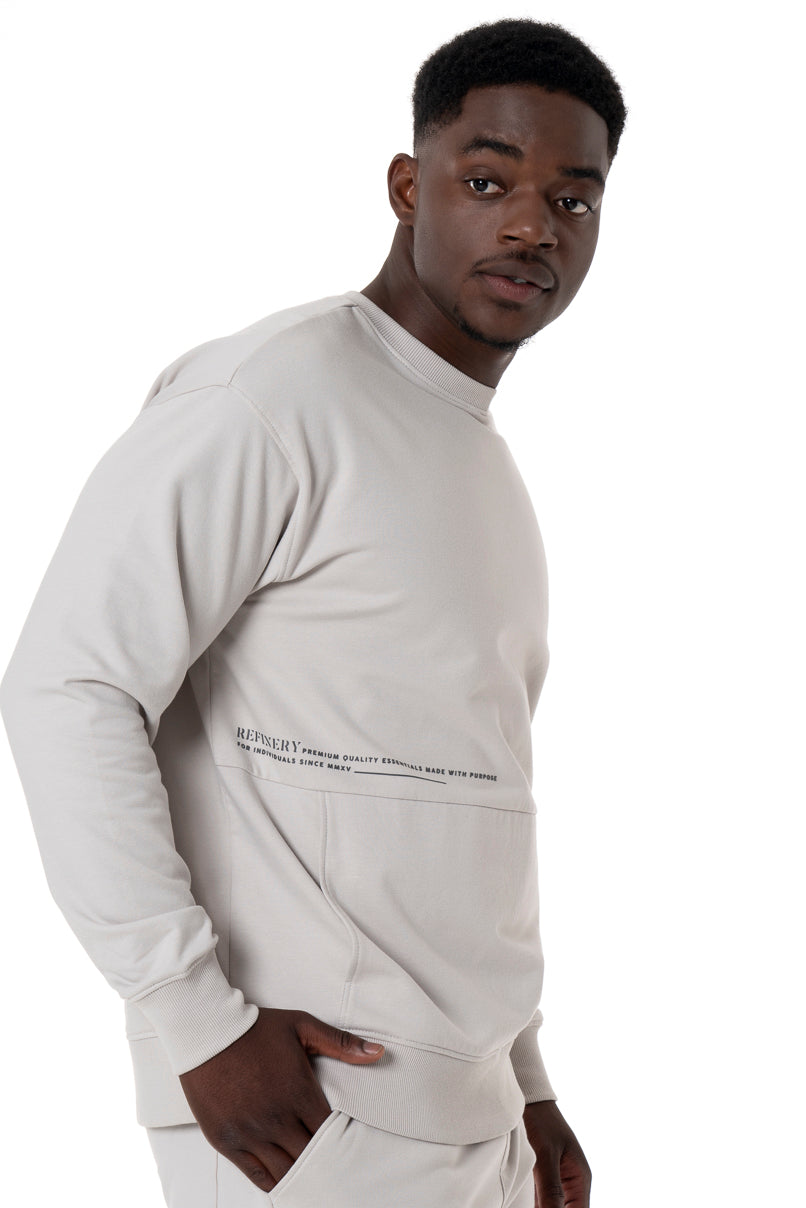 Unisex Sweat Top 144159 Grey from REFINERY Refinery