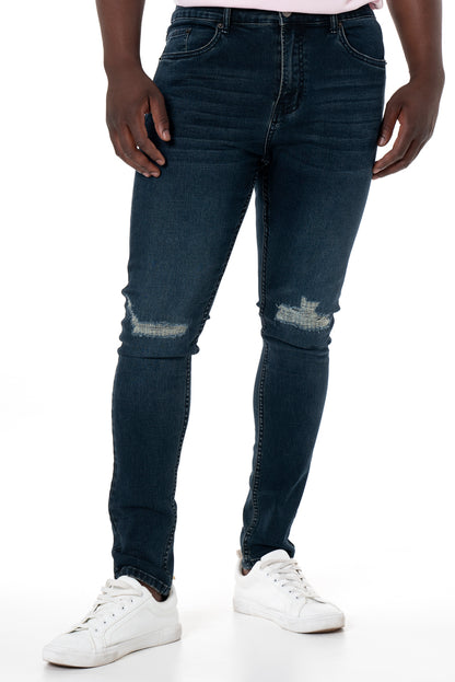 Rf10 Rip & Repair Skinny Jeans _ 143017 _ Dark Blue